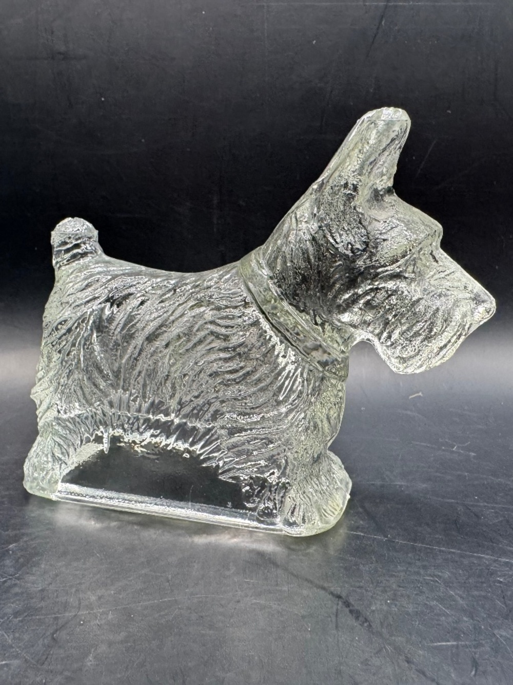 Vintage Jeanette Glass Scottie Dog Novelty Candy Container